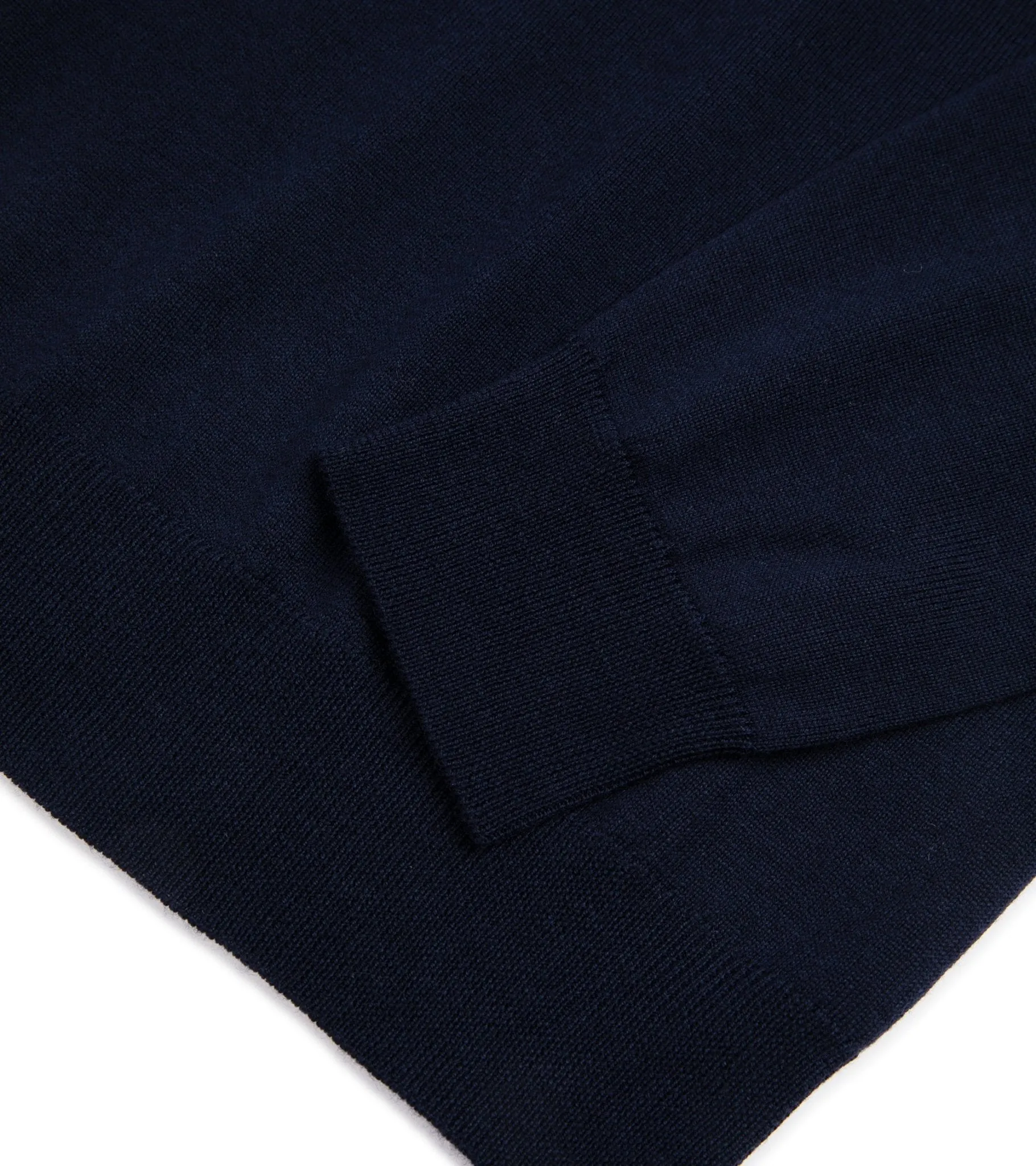 Digital Glow KnotFree Tailoring Trunk Trebeck Merino Half Zip Sweater: Navy