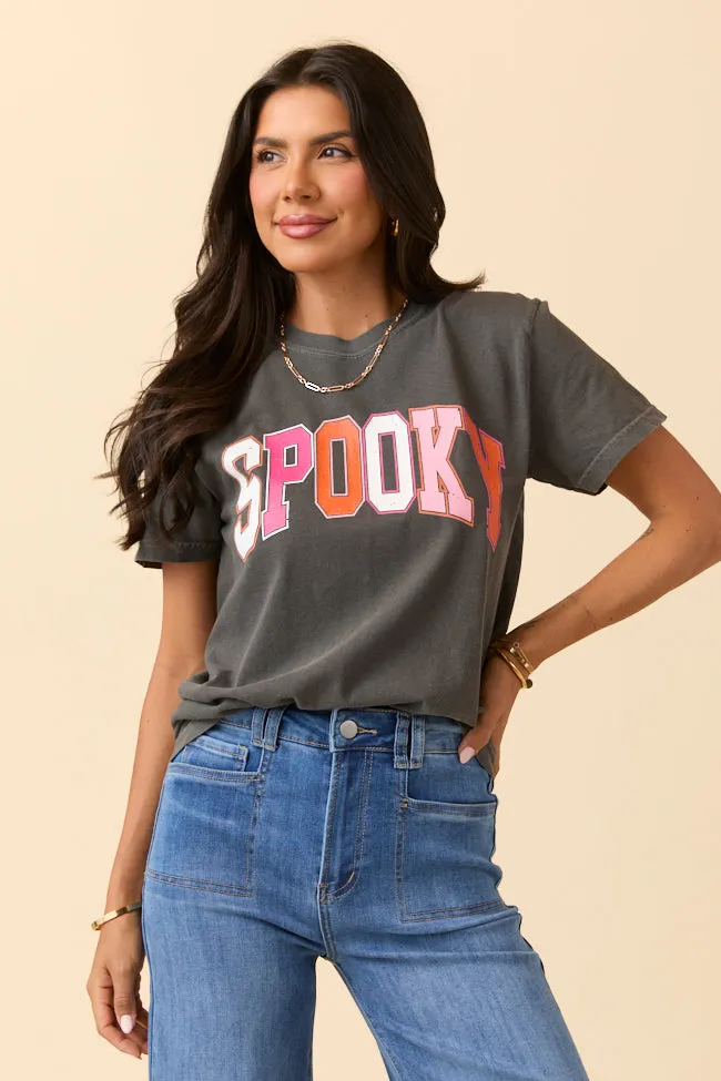 Cozy Wear Tight fit sexiness Multi Color Spooky Block Dark Grey Graphic Tee SALE