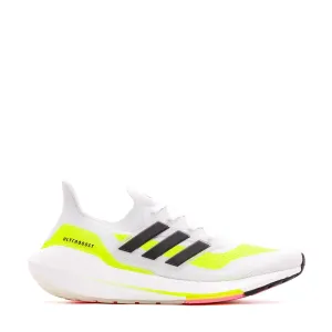 Adidas Running Women Ultraboost 21 White Black Yellow FY0401 quiet - operation shoes