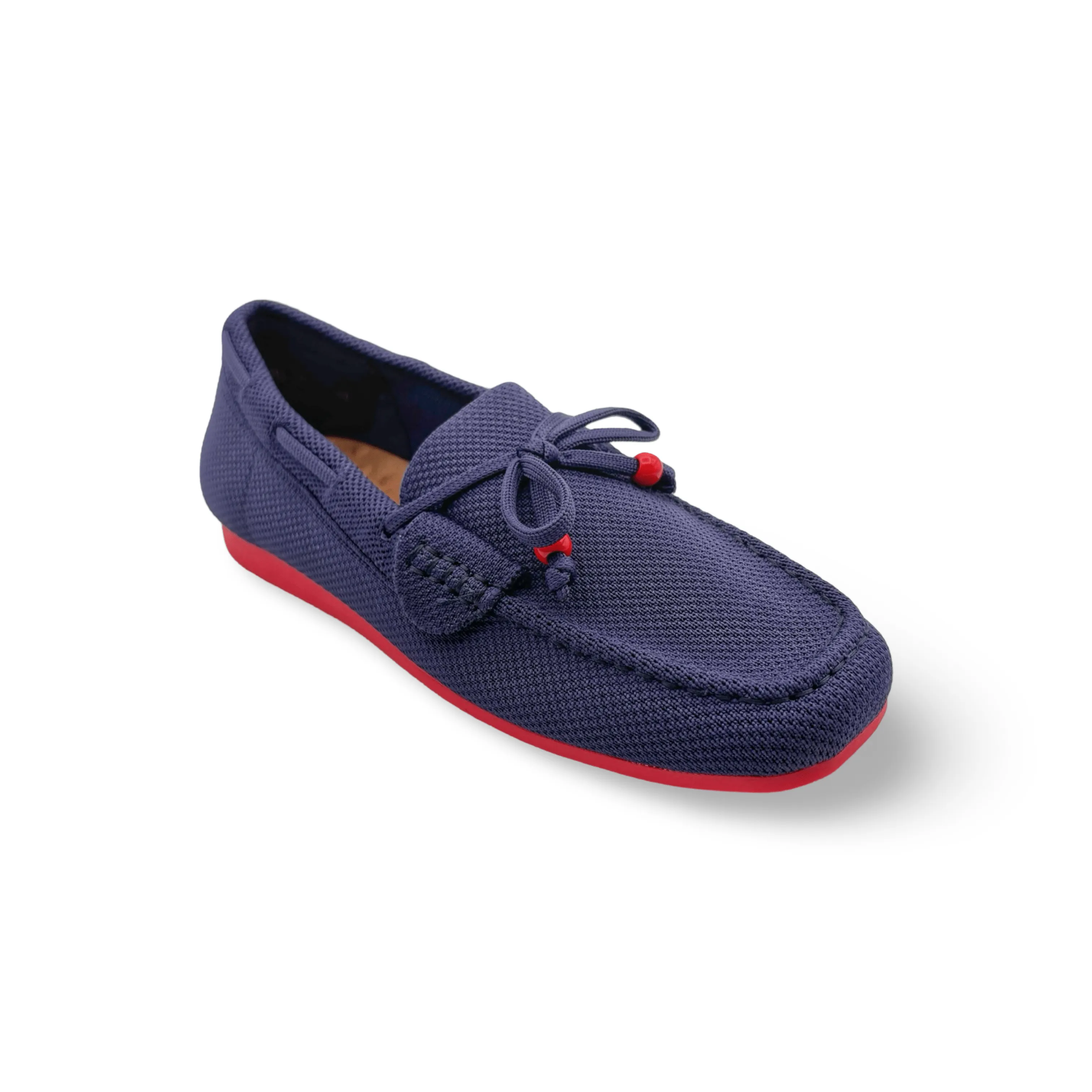 Viral Pop Ultra Light Cushioning Nevee Navy Knit Fabric Loafer