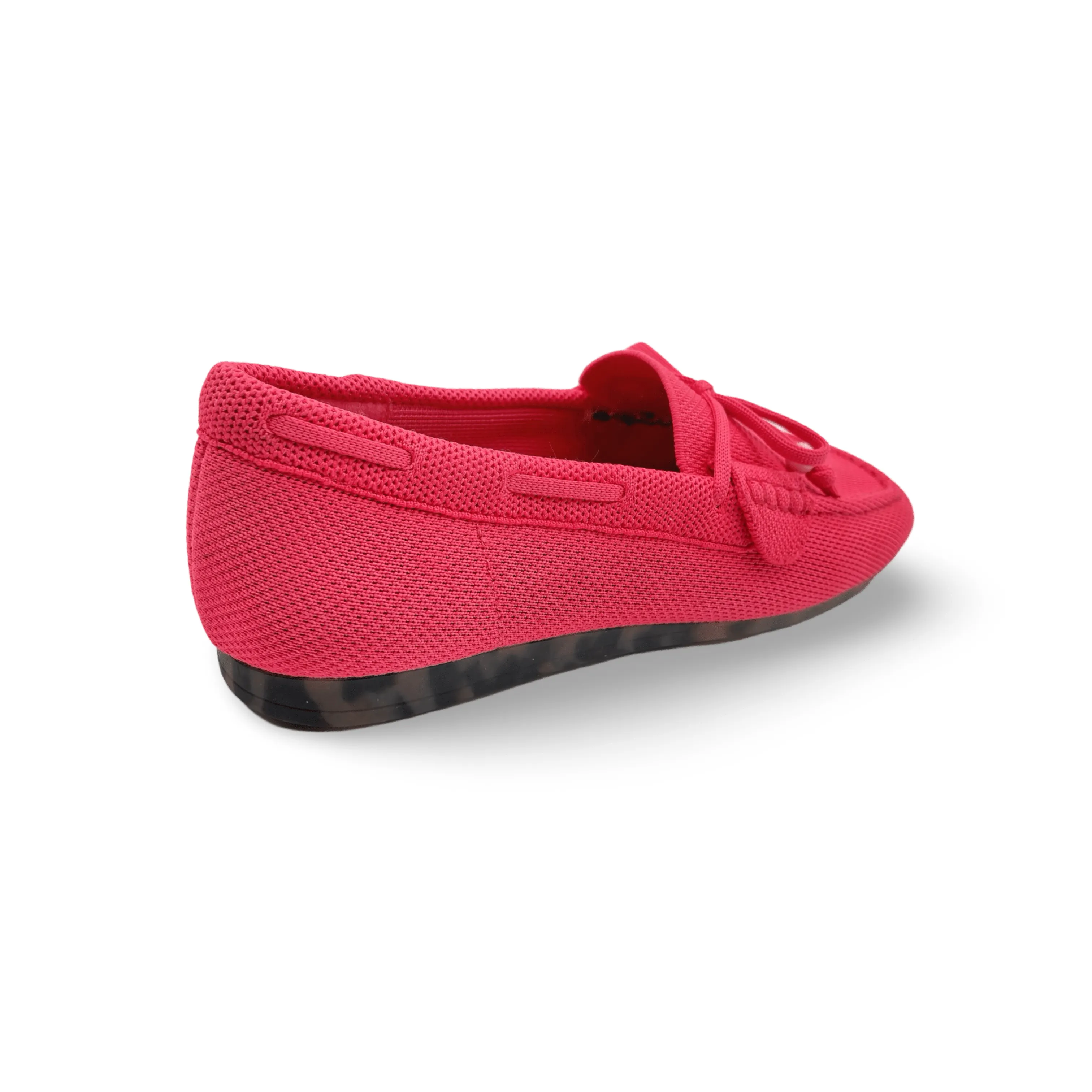 Nevee Pink Knit Fabric Loafer Zip Fast