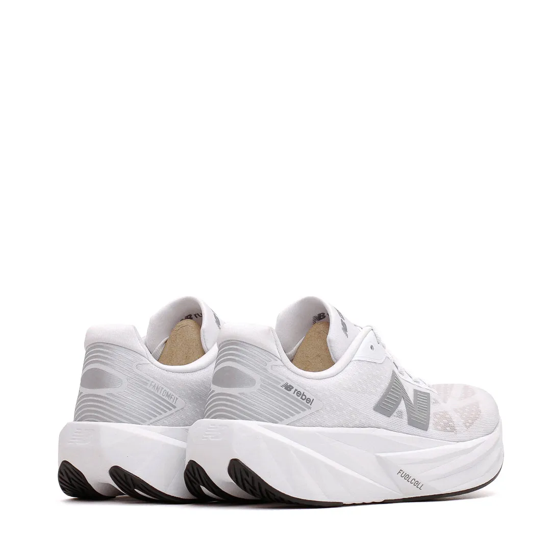 New Balance Women FuelCell Rebel v5 White Silver WFCXLM5 Shock Dispersing Midsole