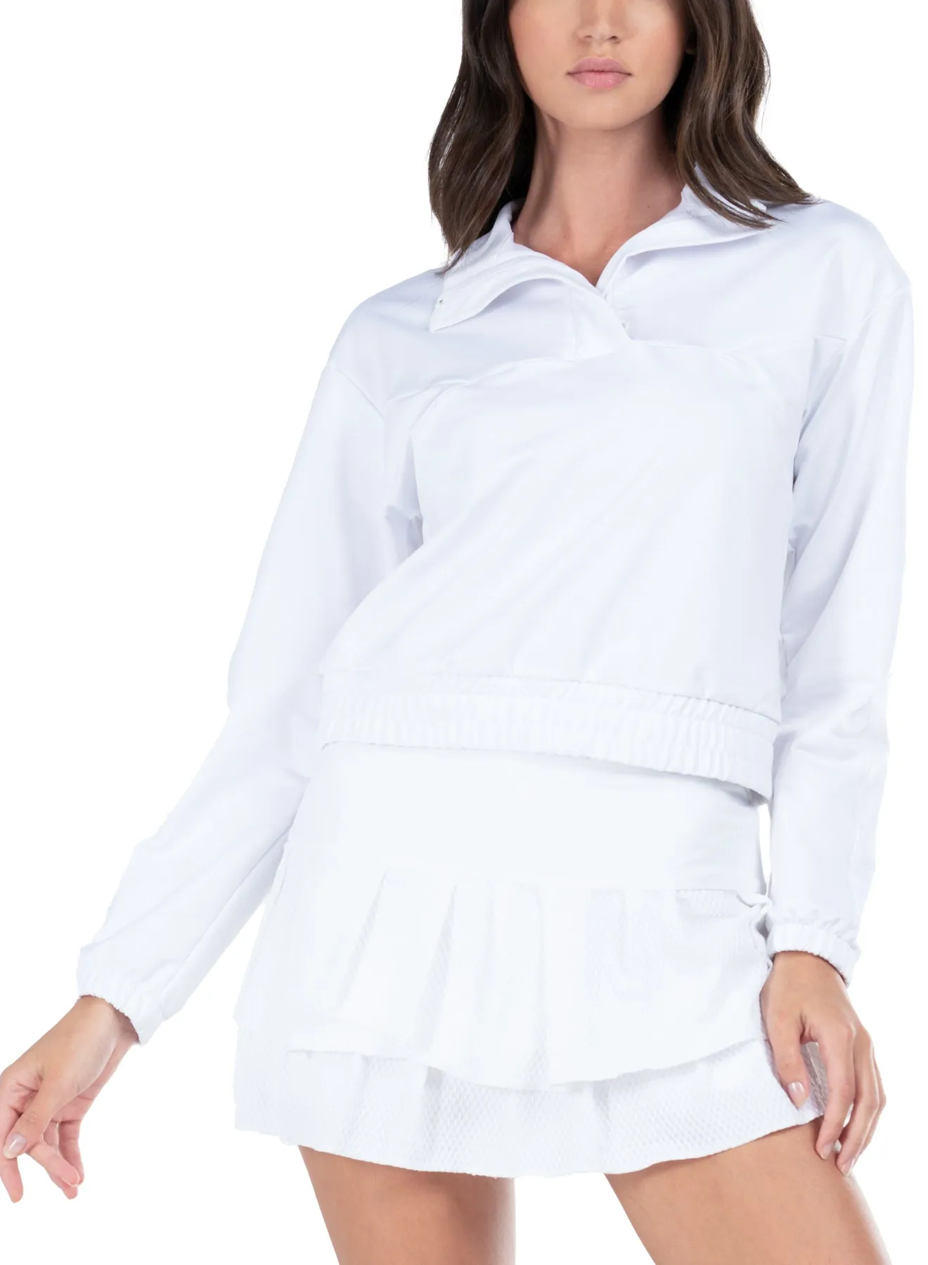 Sporty Look Wear Simple Comfort Mock Pullover