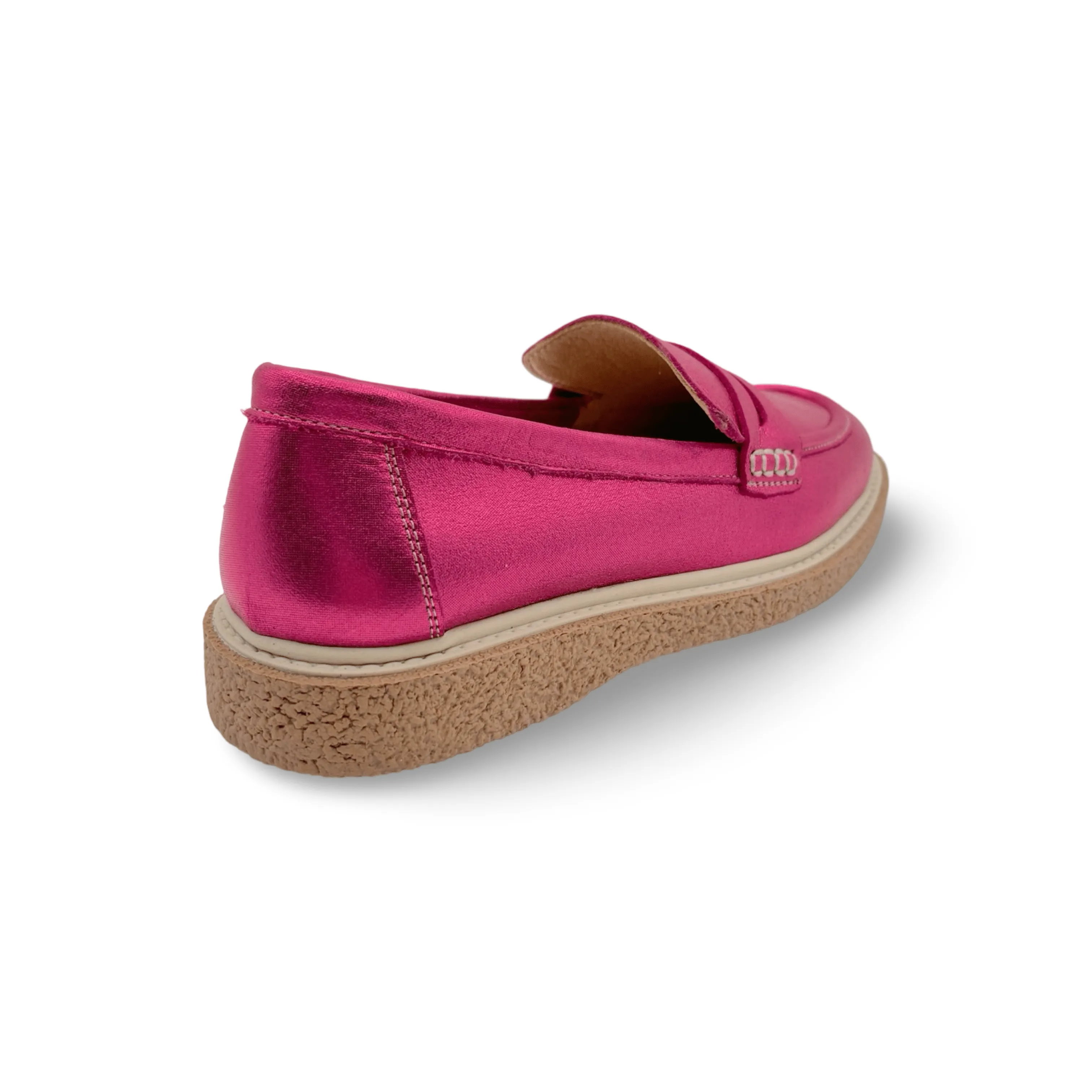 Nila Pink Metallic Loafer Freeze Proof Agile Fit