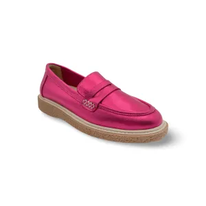 Nila Pink Metallic Loafer Comfort Padding