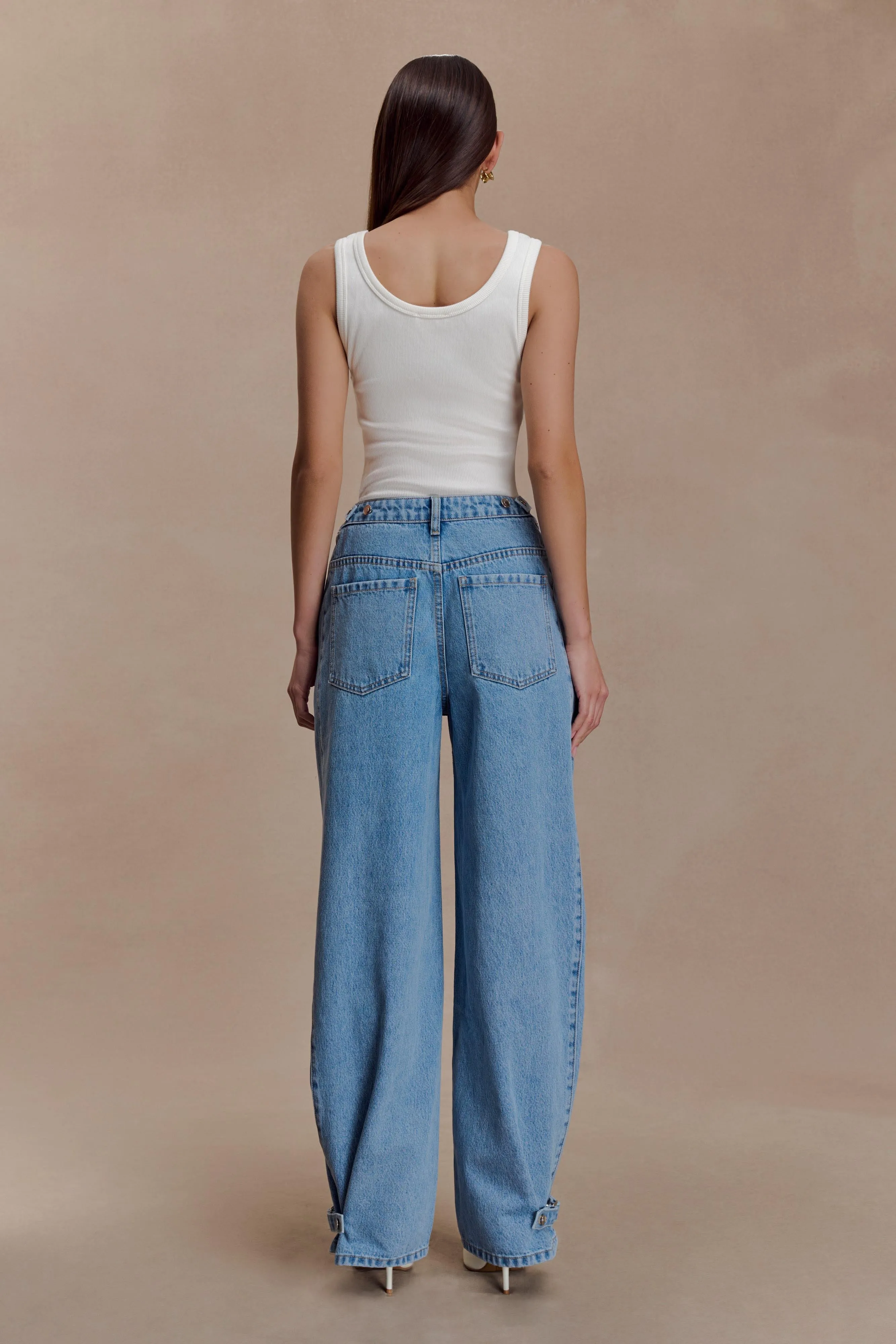 Flossie Multi Way Denim Jeans - Classic Blue Music Event Smooth Casual