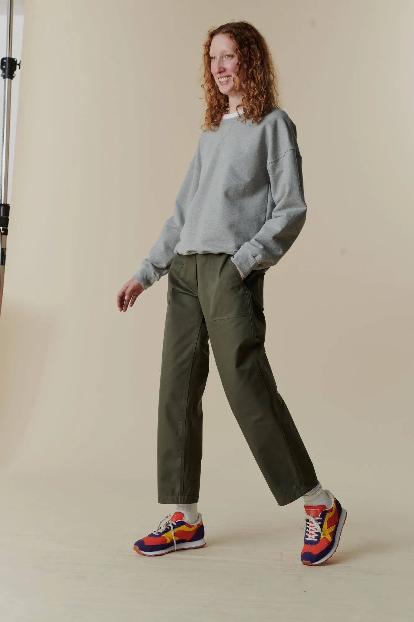 Women's Combat Heavyweight 100% Cotton Twill Trousers - Olive Anti Pilling