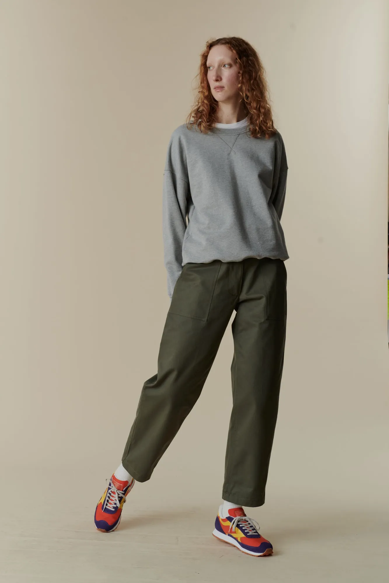 Essential Wear Women's Combat Heavyweight 100% Cotton Twill Trousers - Olive
