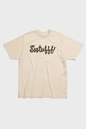 Cool Layering Cream Letters Logo Tee