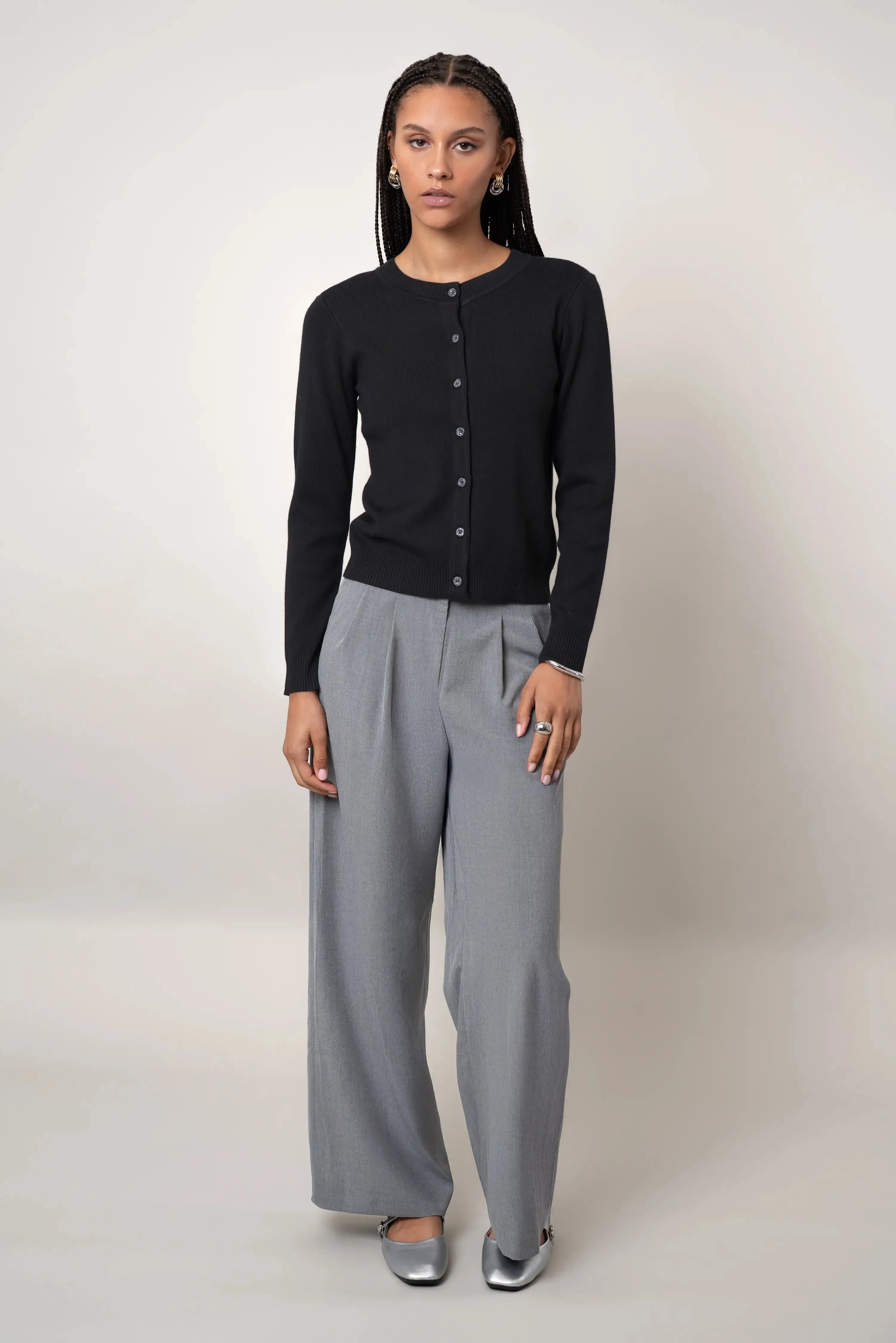 The Classic Crewneck Cardigan Relaxed Cut