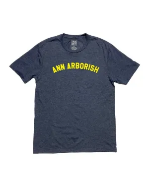 Quick-Drying Shirt Fashion Ready Ink Detroit Ann Arborish Tri Blend T-Shirt - Navy