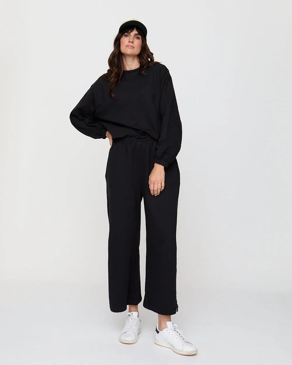 Work Comfort Low Bulk Design Noor Black Wide Leg Trousers