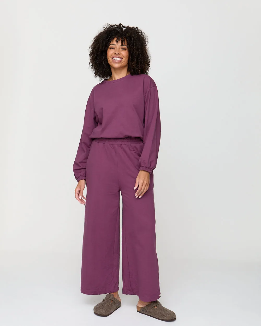 Stylish Fit Stay Fresh Noor Purple Wide Leg Trousers