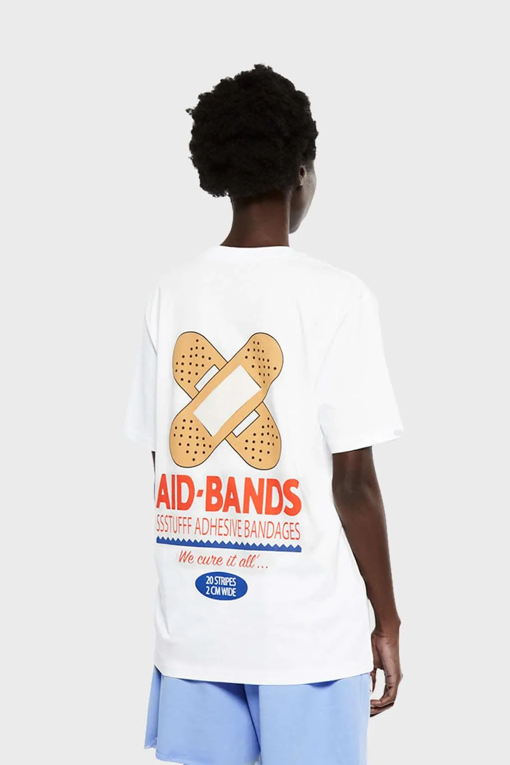 Flexible Ribbed Neckline Band-AID Tee