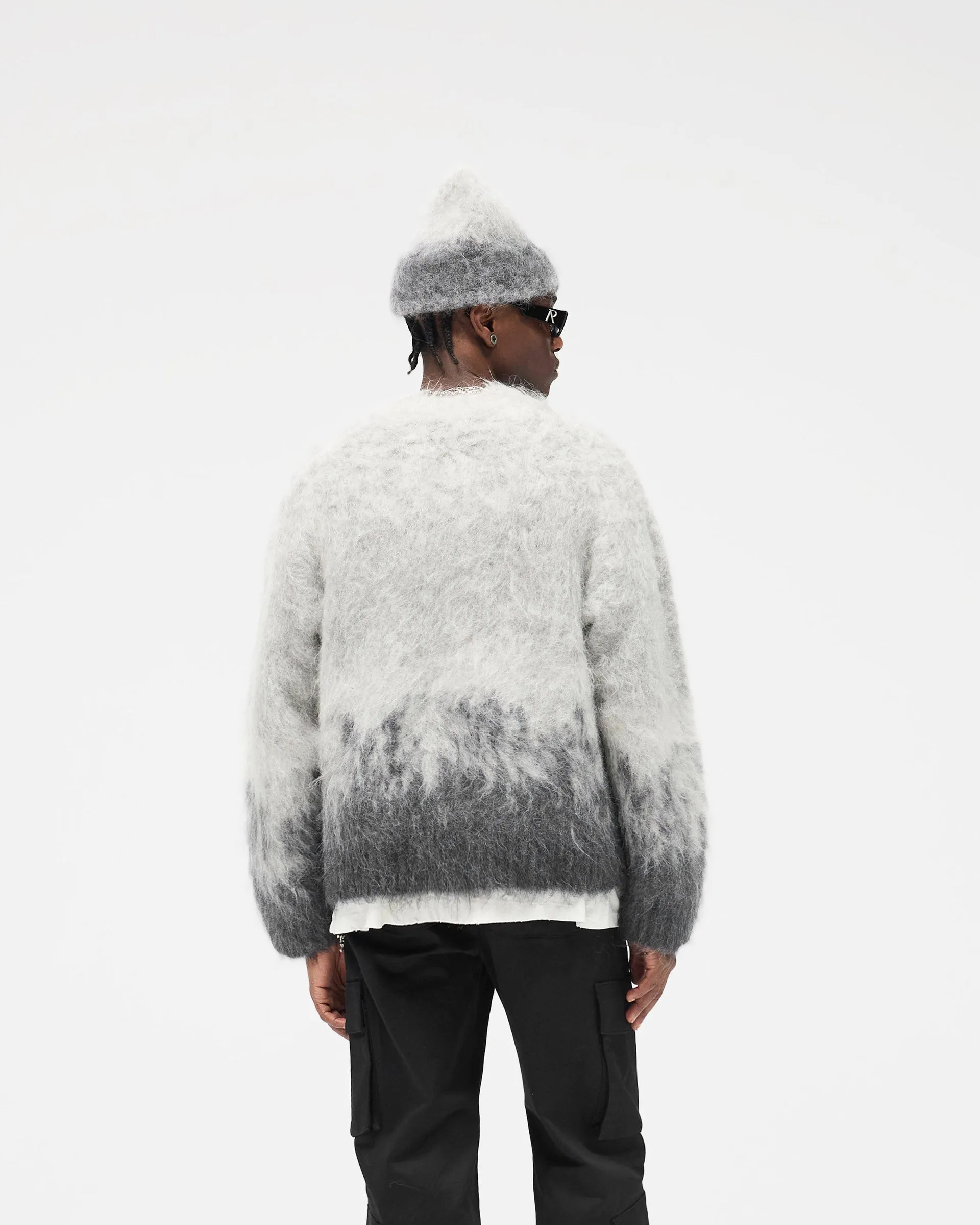 Ombre Sweater - Light Grey Fire Glow
