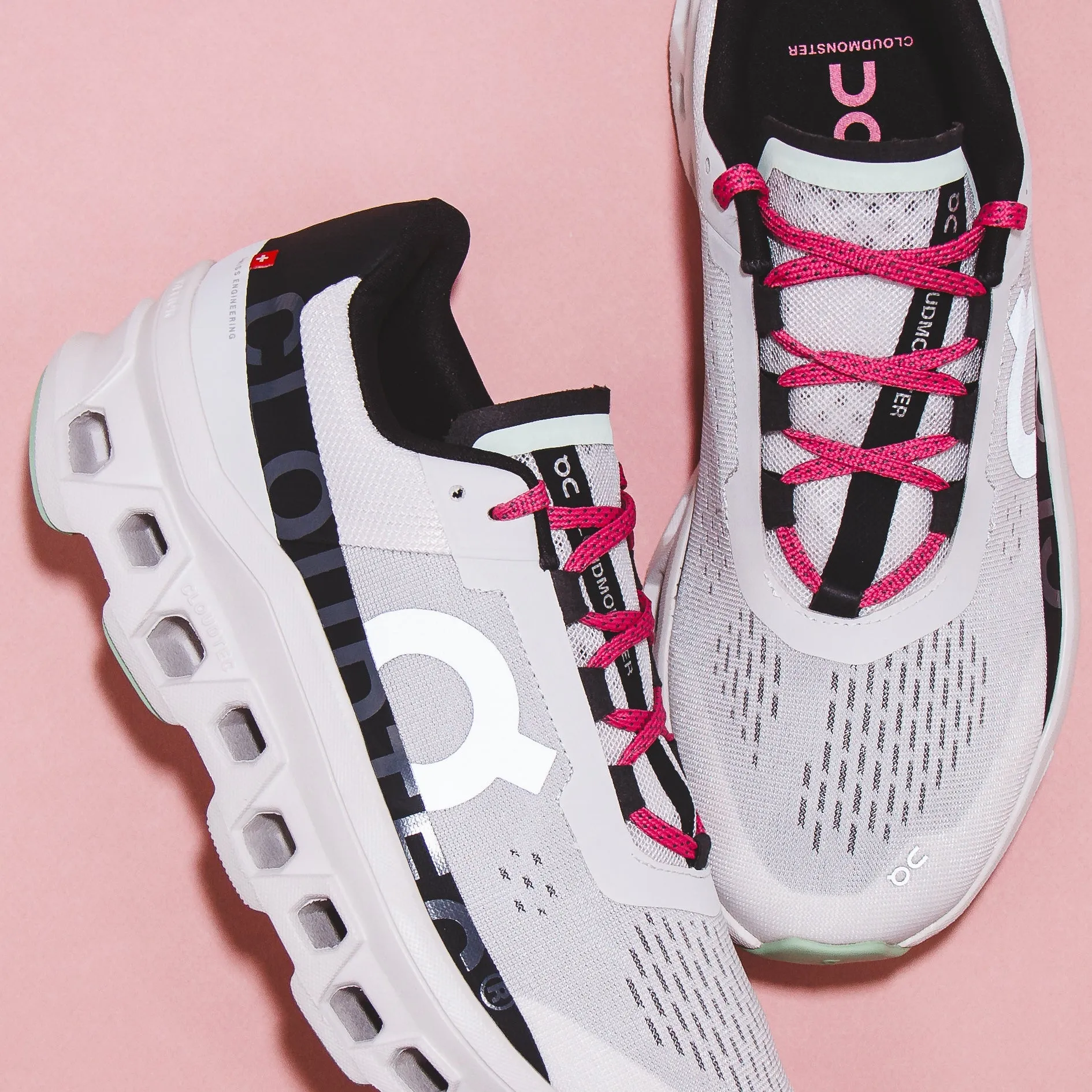 ON Men Cloudmonster Frost 61.97728 Continuous Rubber Outsole Heel Counter Stabilization