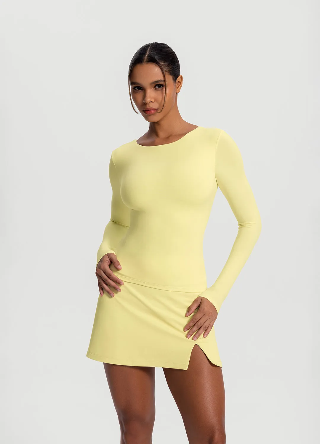 Timeless and Chic Open-Back Long Sleeve Top