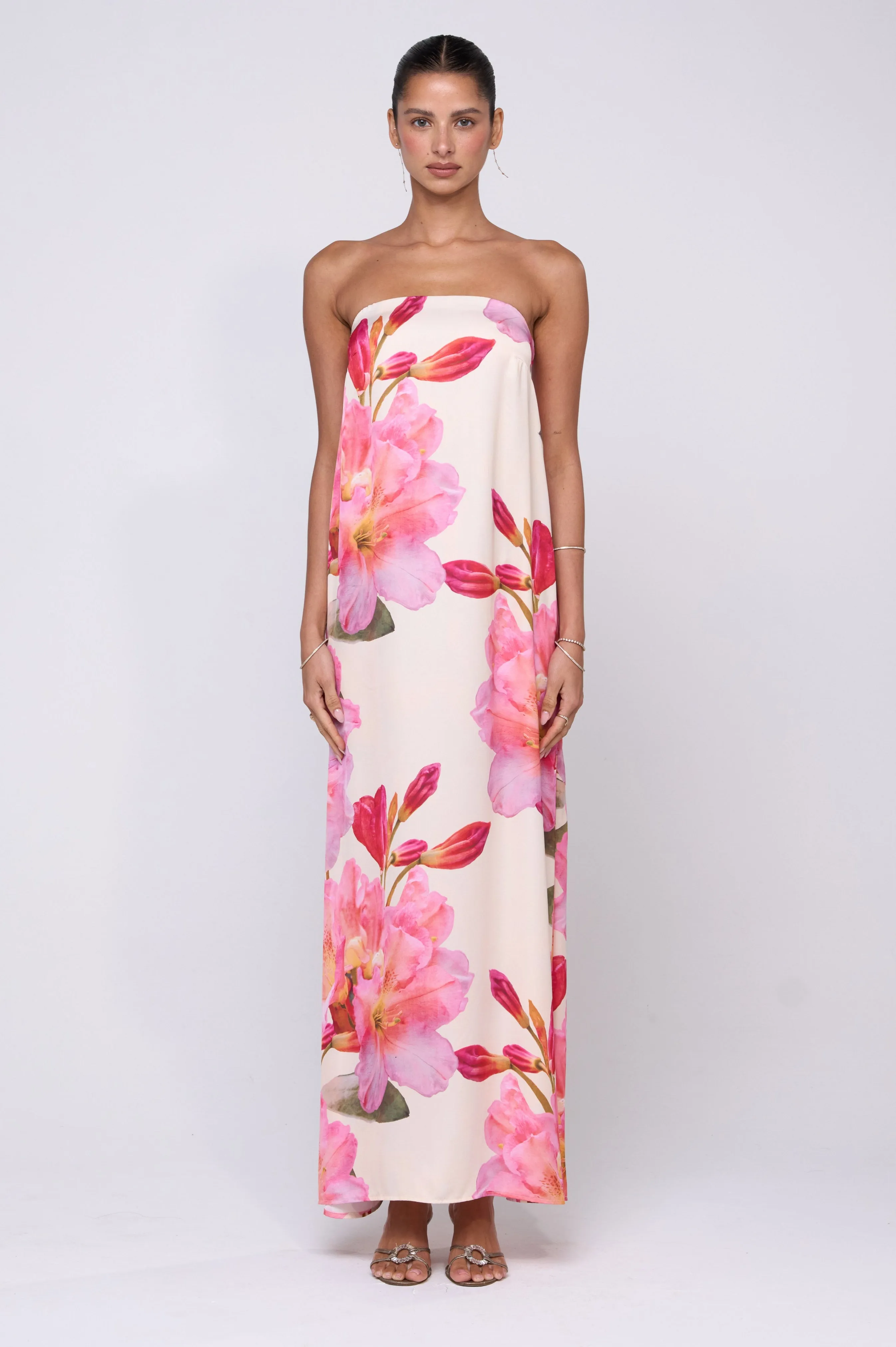 Anti-Static-Finish Ophelia Maxi Dress in Lily