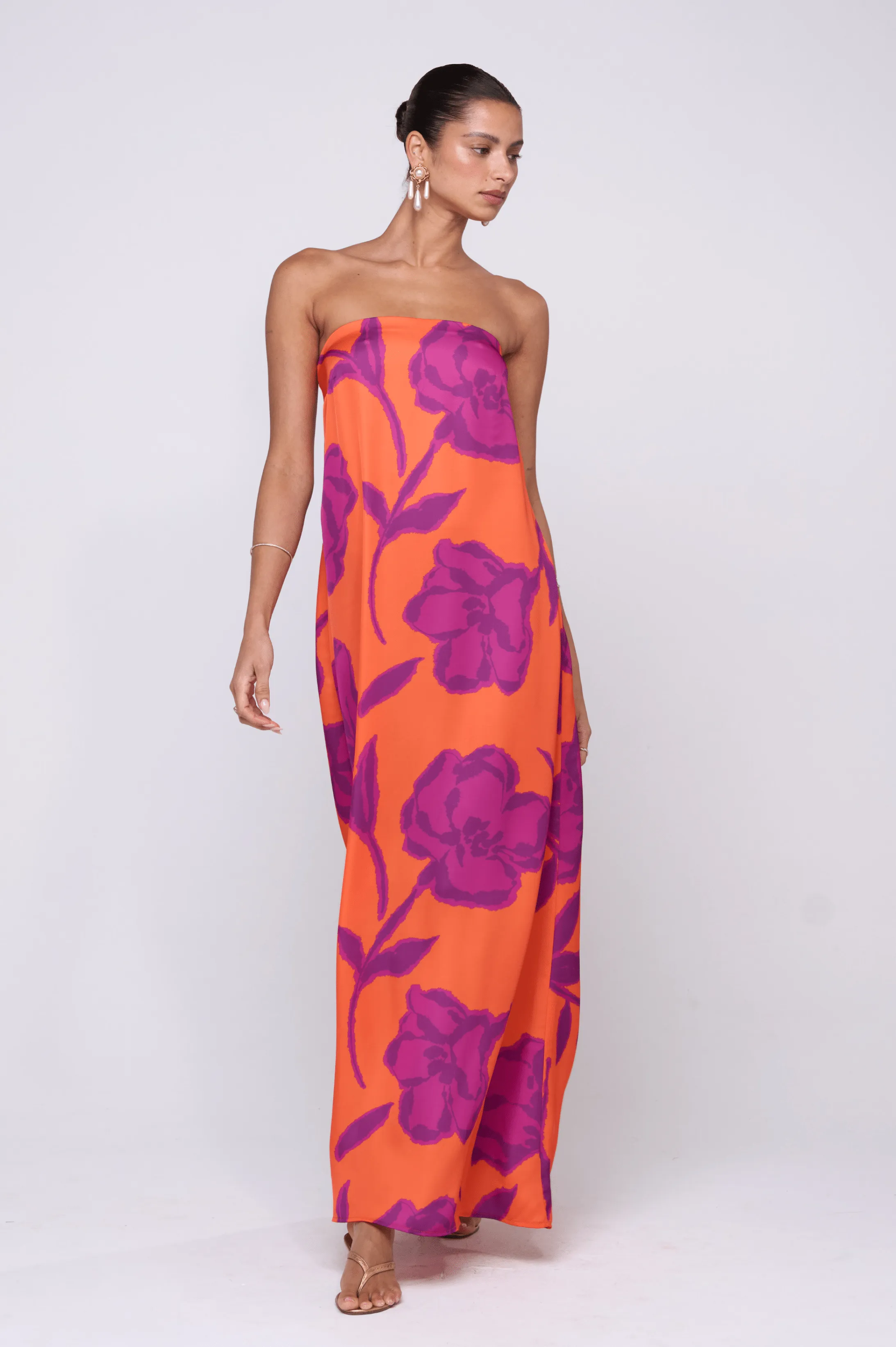 Ophelia Maxi Dress in Mandarin Soft Movement