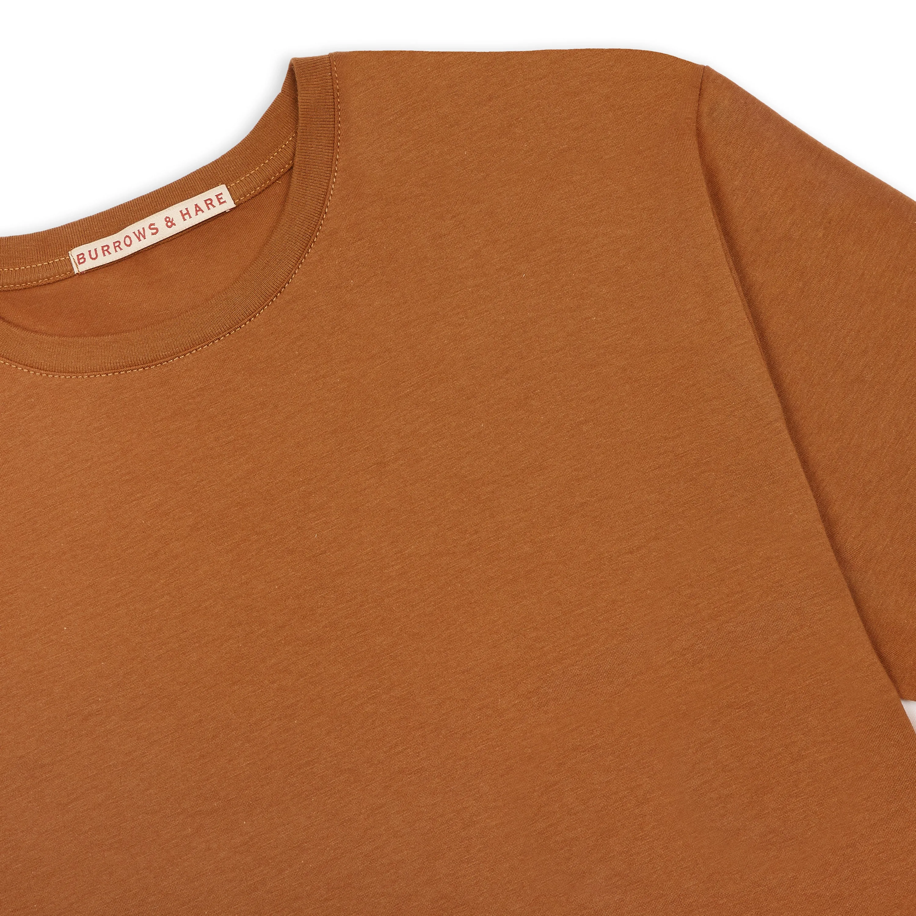 Organic Egyptian Cotton T-Shirt - Glazed Ginger GentleWashResistance StretchReinforcedArmholes