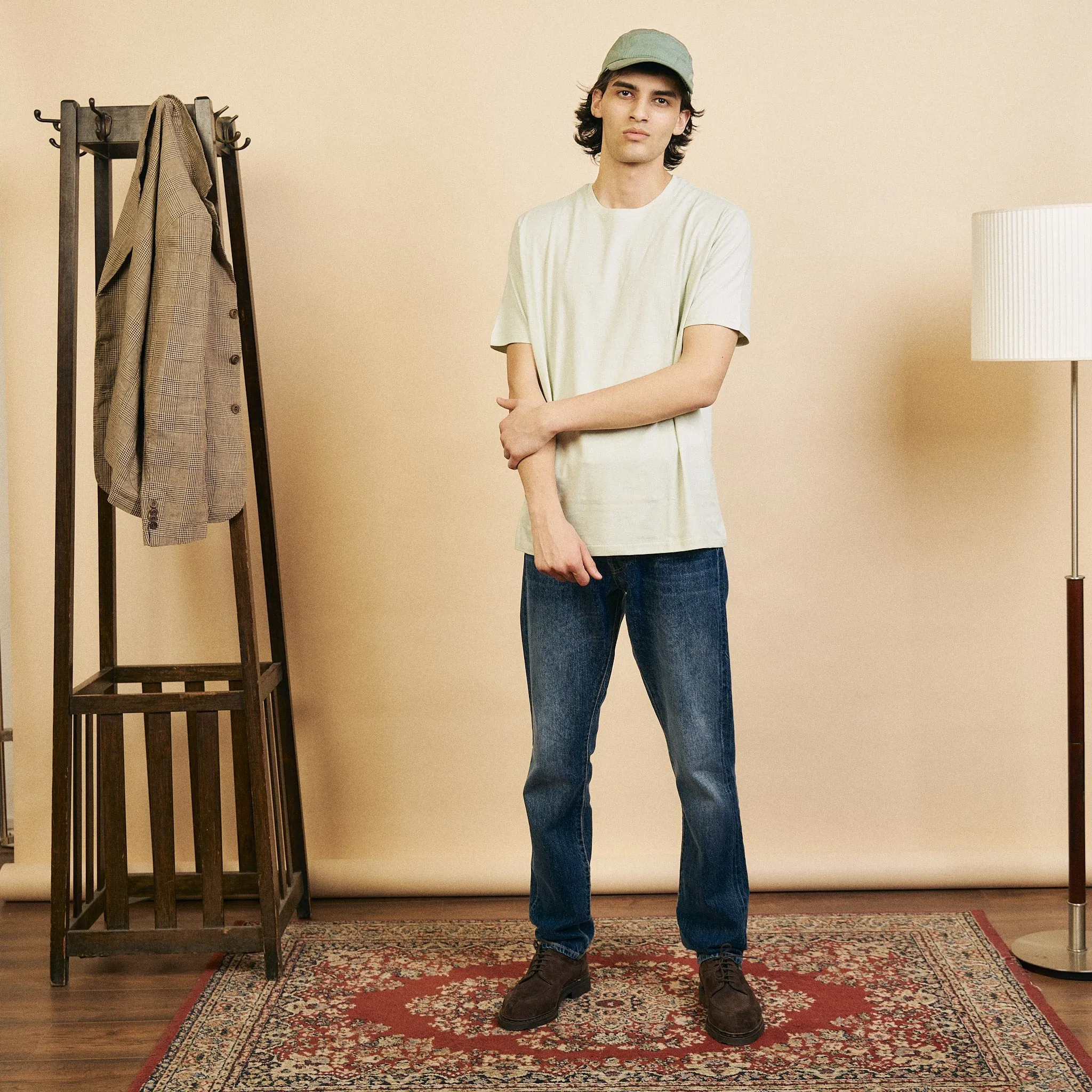 Stretchable Armholes Soft & Smooth Organic Egyptian Cotton T-Shirt - Sage