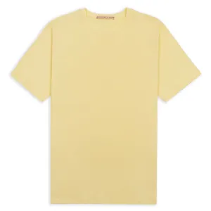 Organic Egyptian Cotton T-Shirt - Yellow Relaxed Torso Fit Comfy All-Day