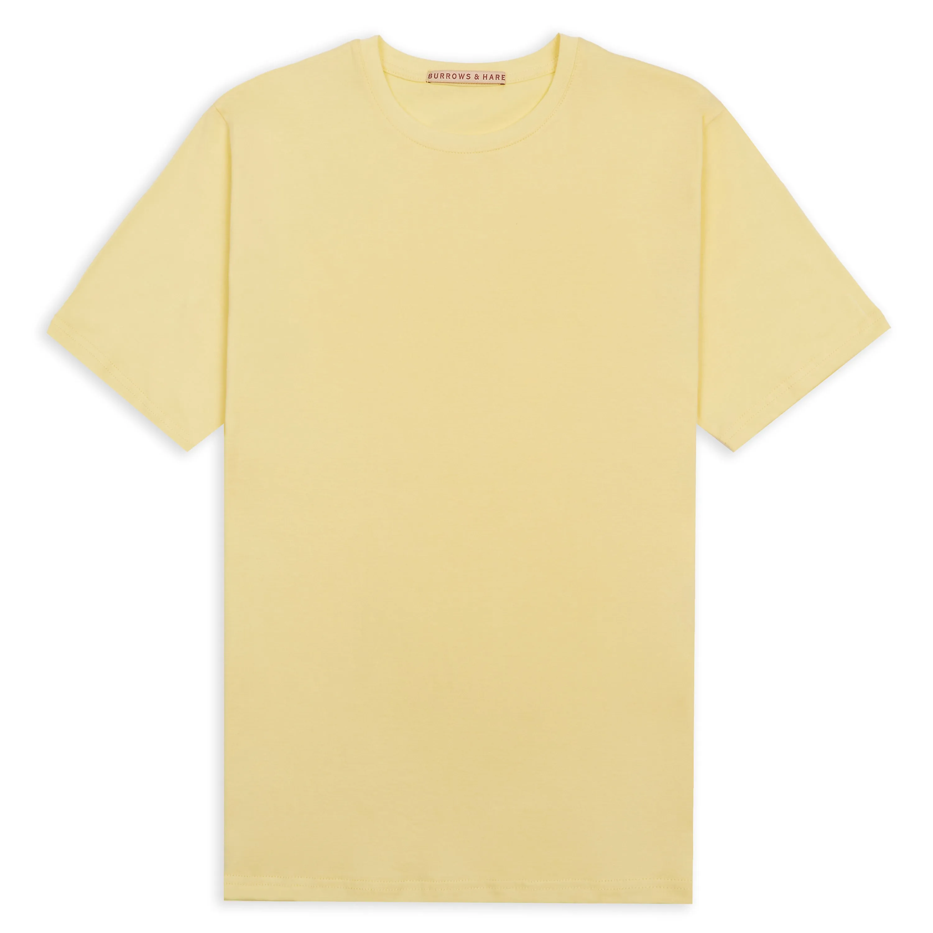 Organic Egyptian Cotton T-Shirt - Yellow Relaxed Torso Fit Comfy All-Day