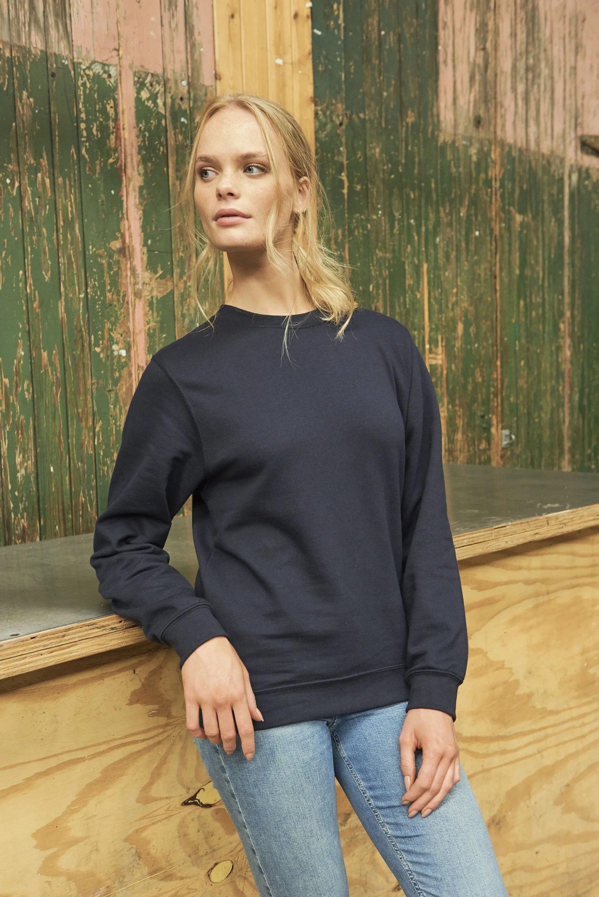 Organic Sweatshirt | ARCTIC WHITE V neck Chill Wear