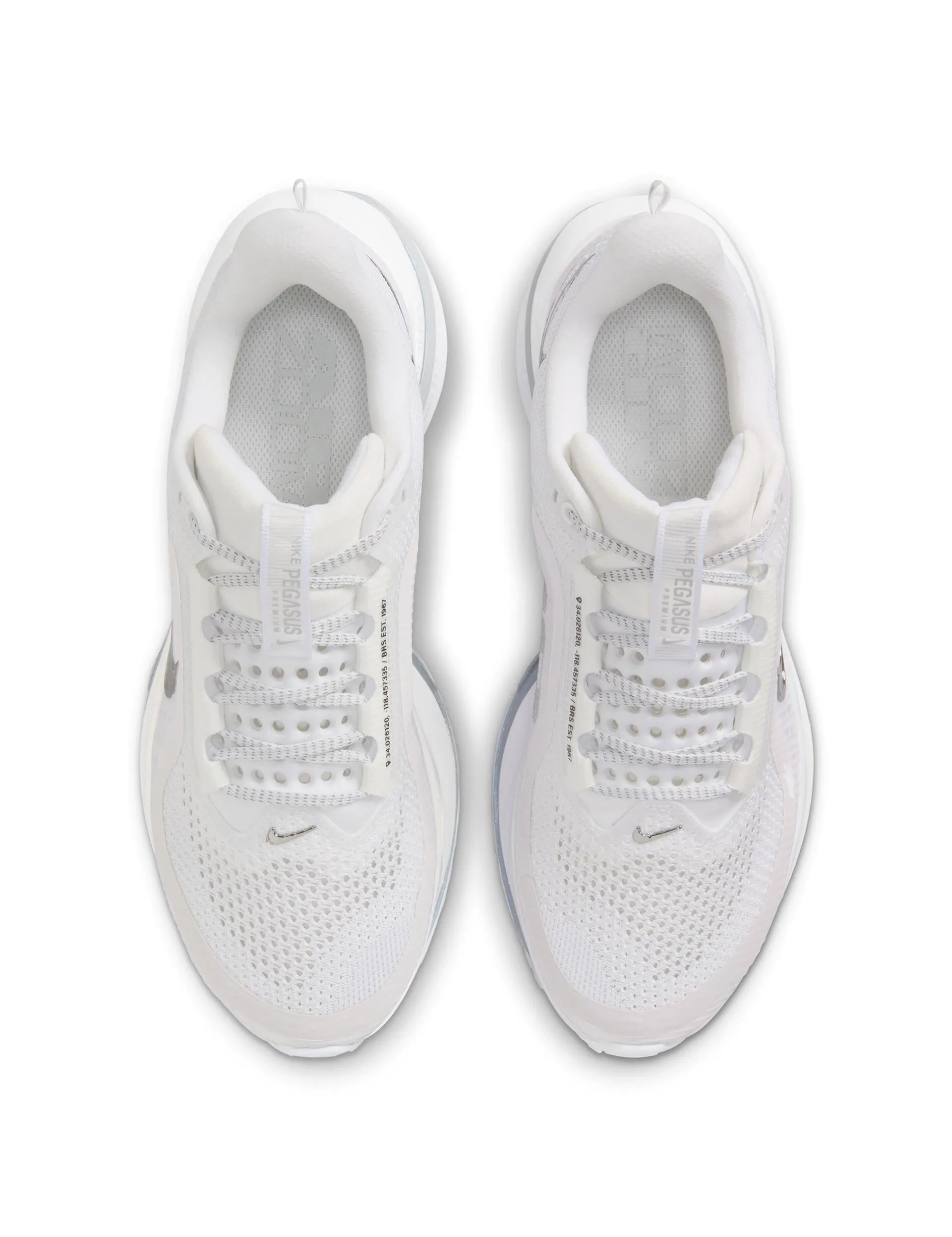 Impact Resistant Design running for balance shoes Pegasus Premium Shoes - White/Metallic Silver
