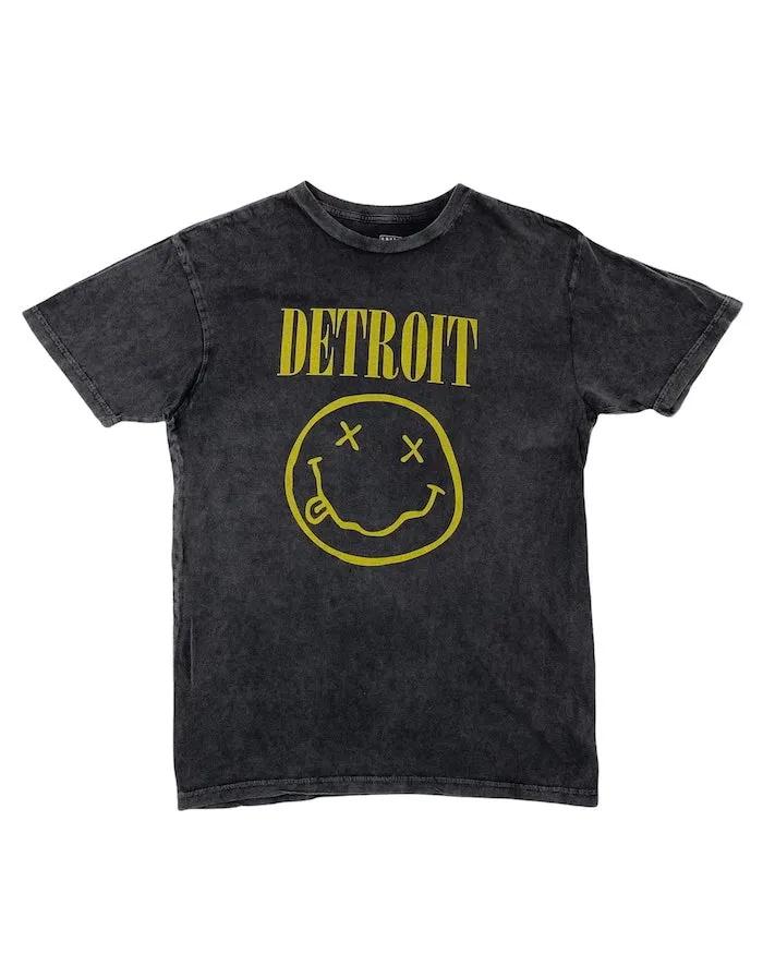 tall size Vegan Ink Detroit Teen Spirit Mineral Wash T-Shirt - Black