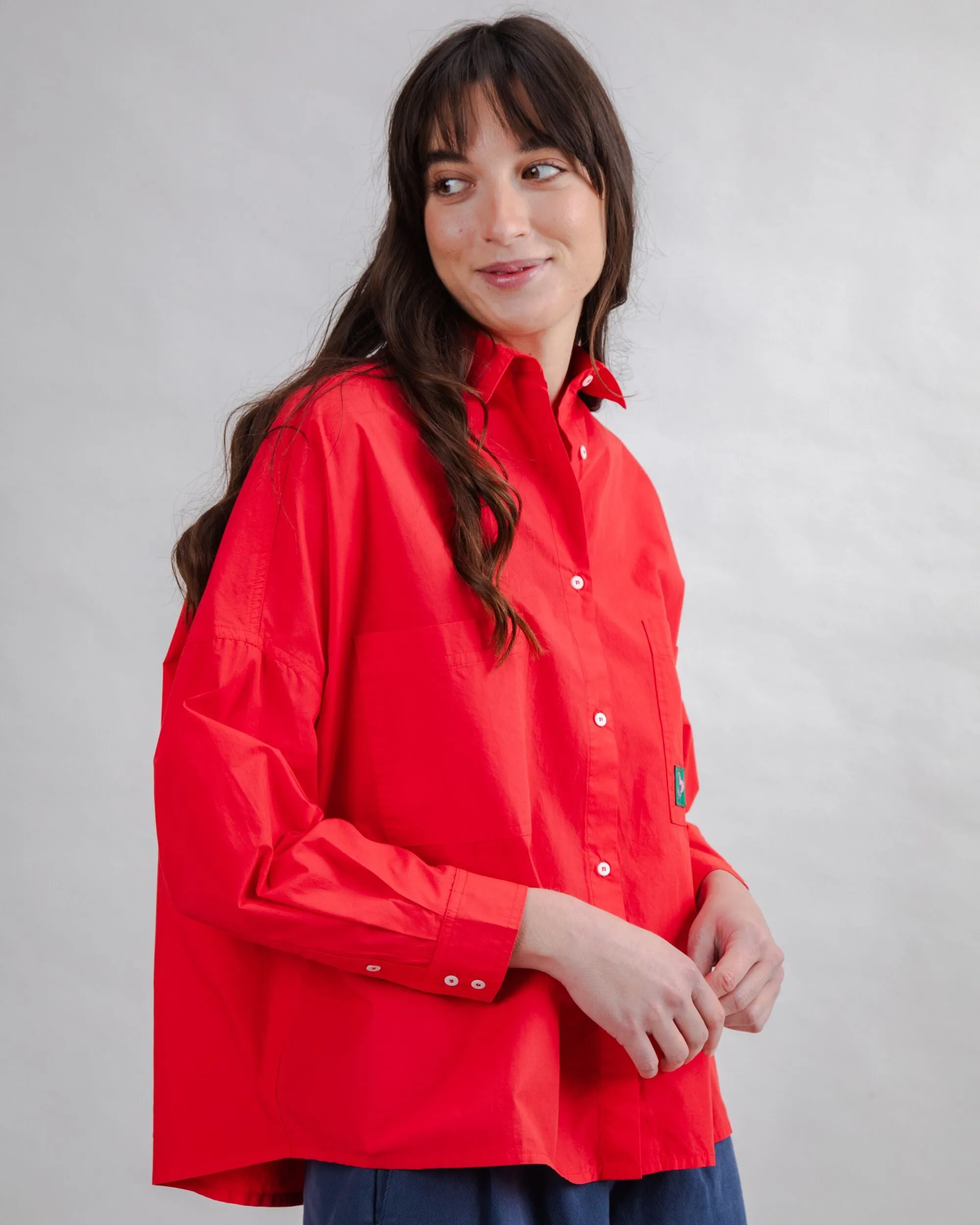 SustainableManufacturing Oversize Red Shirt
