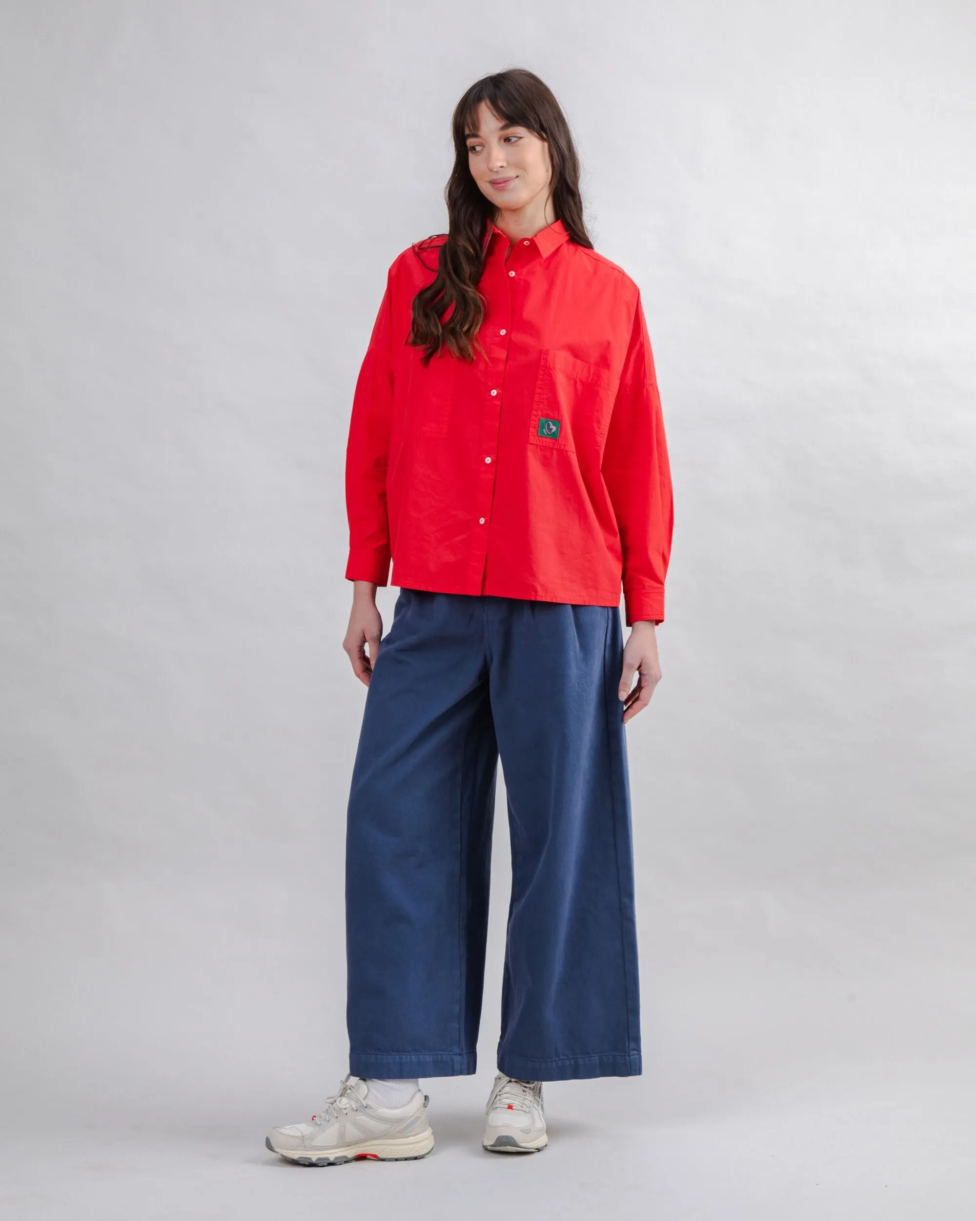 Oversize Red Shirt Outdoor Comfort Style EthicalProduction