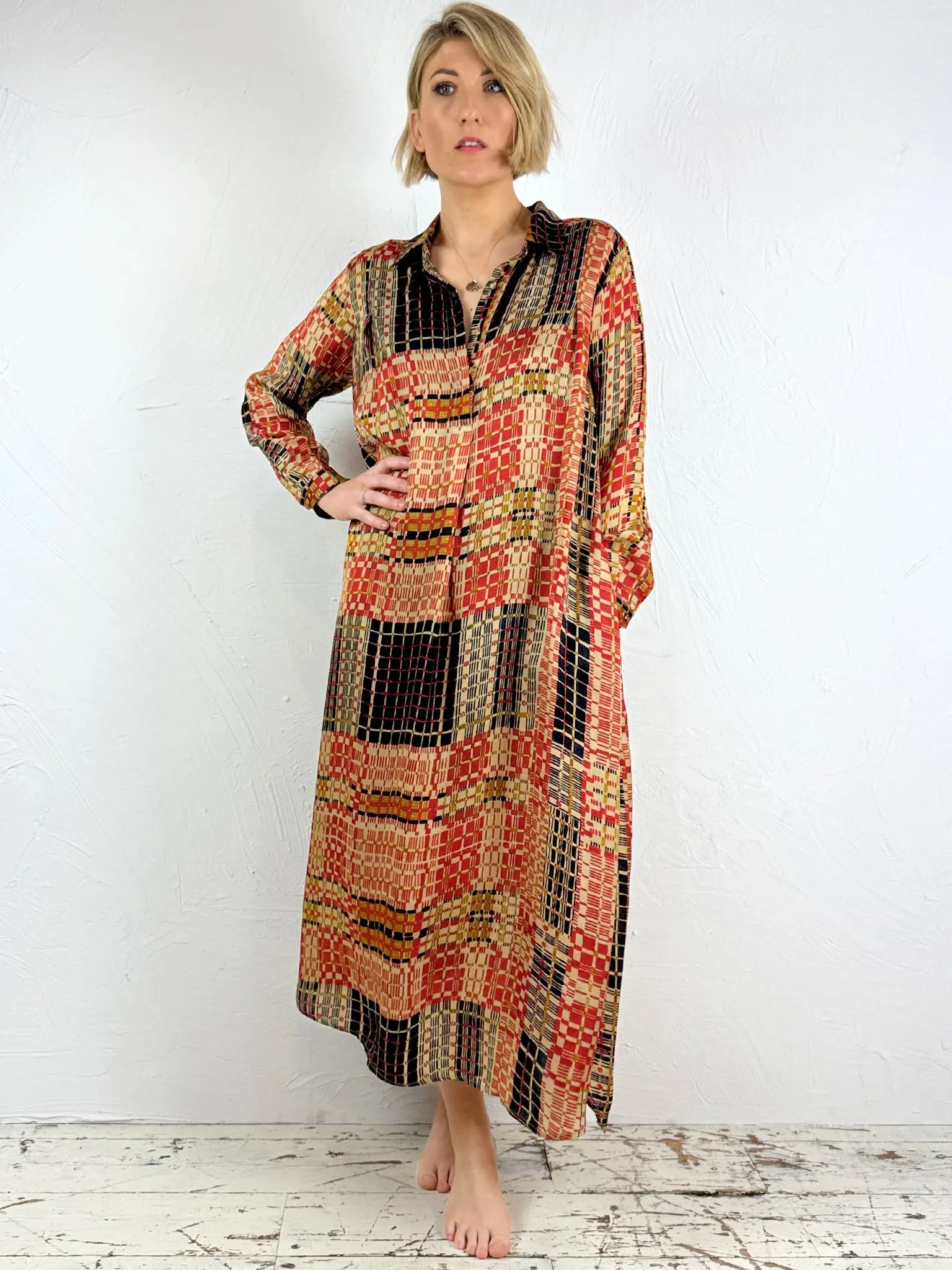 Stylish Mood Paolina Patterned Silky Dress
