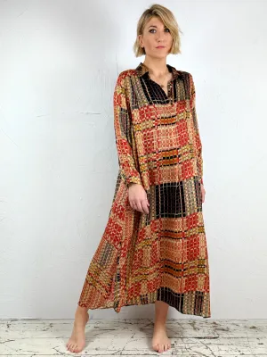 Subtle Flex Paolina Patterned Silky Dress