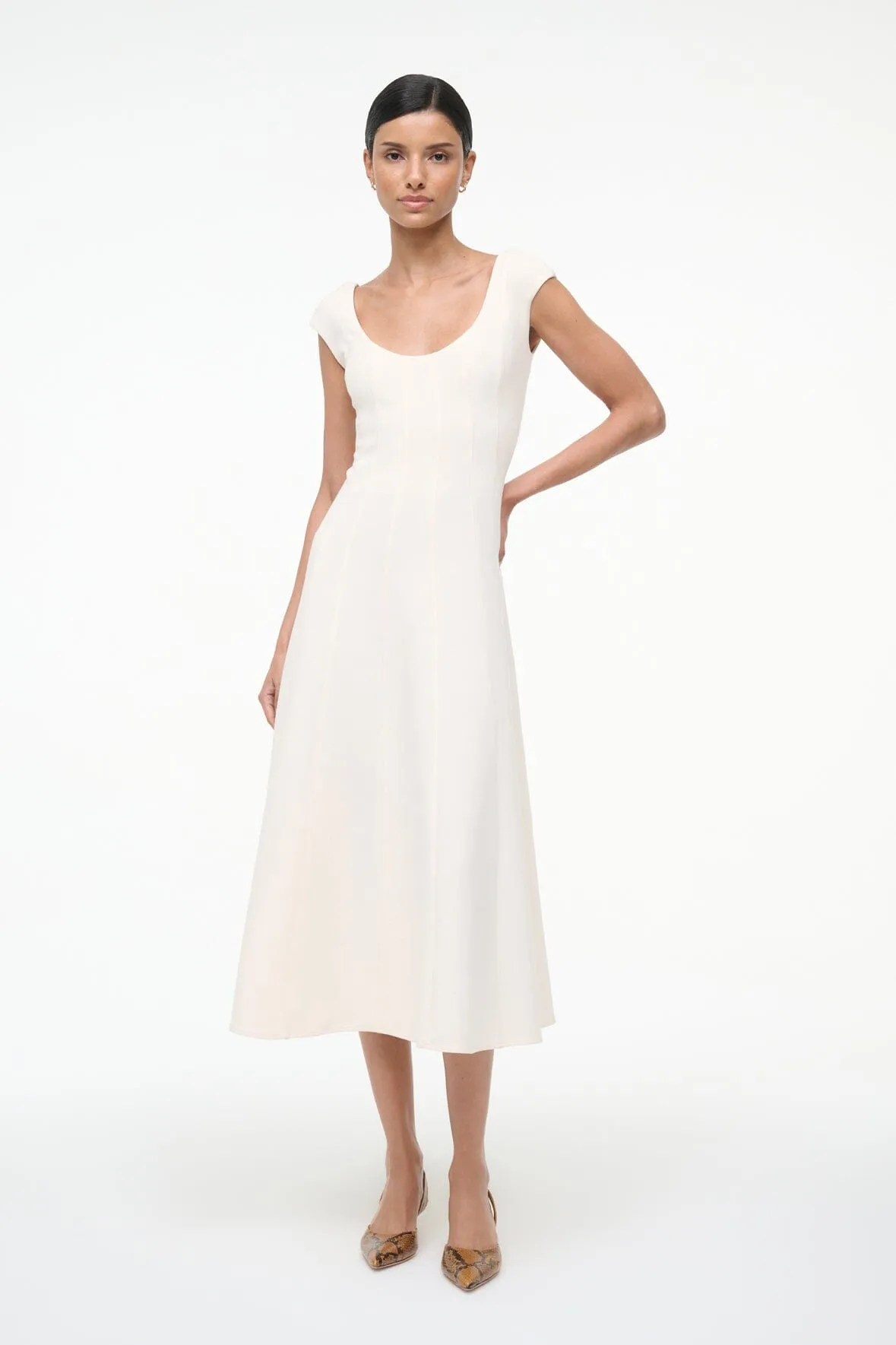 CHARLOTTE DRESS | ECRU Chill Piece Compressible