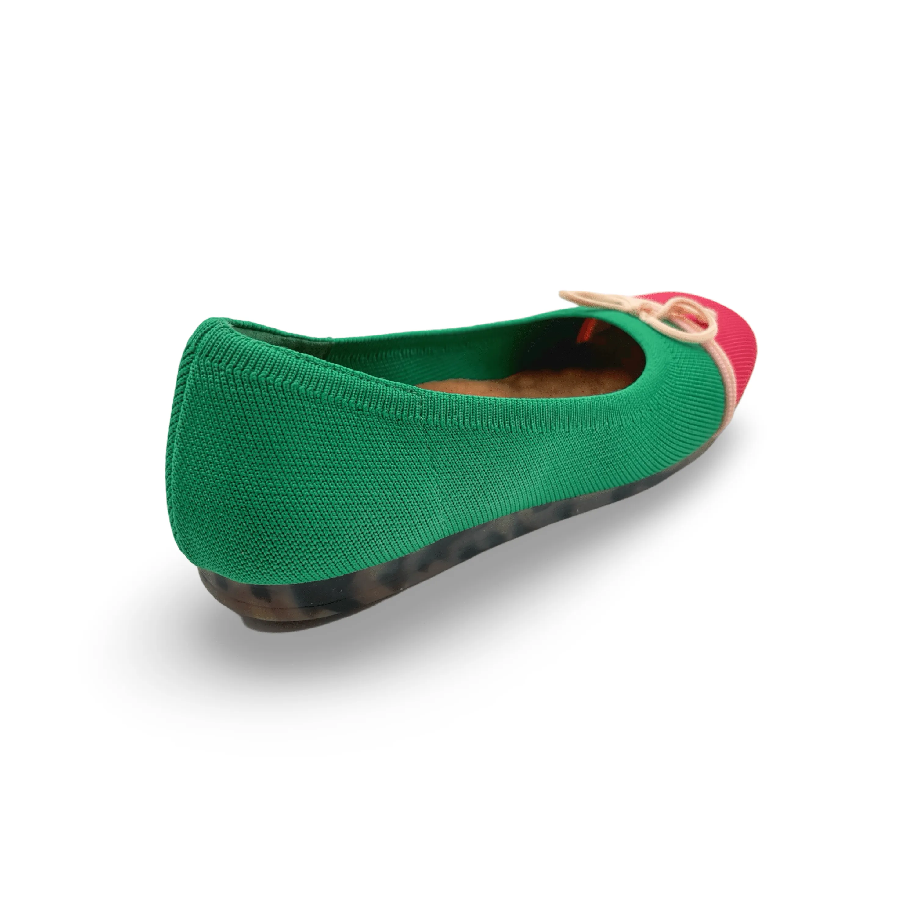 Noelle Green/Pink Knit Fabric Flat Best Seller New York