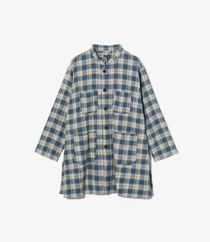 Long Dayton Shirt ?C Navy Plaid Jacquard Cotton Durable Knitwear Fun Style