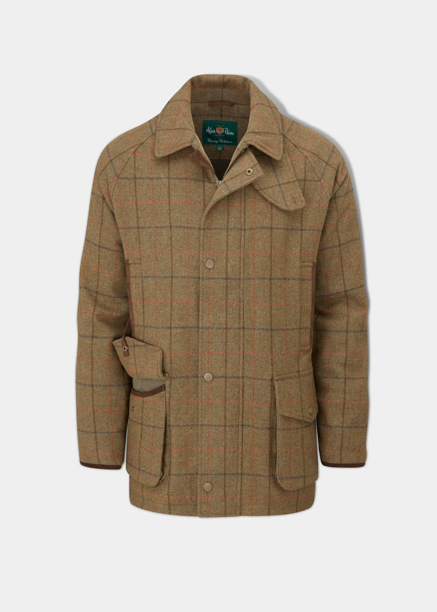 Combrook Men's Waterproof Tweed Coat In Thyme - Regular Fit OdorResistantTreatment