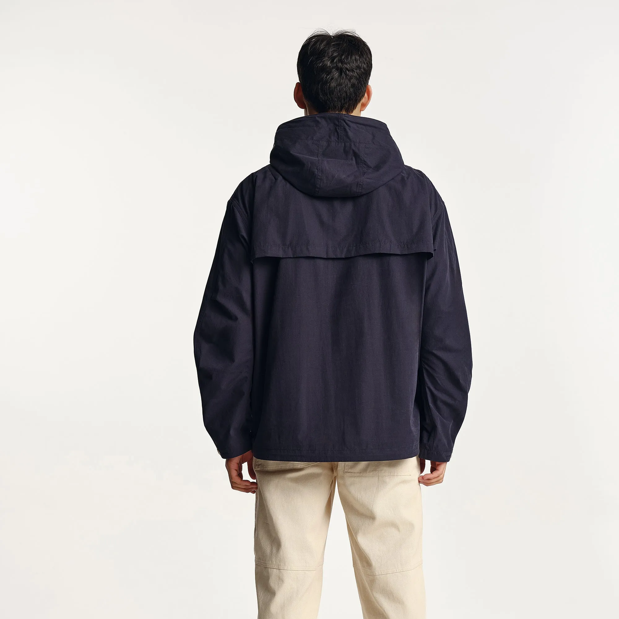 Hidden Zipper Peak Jacket Midnight