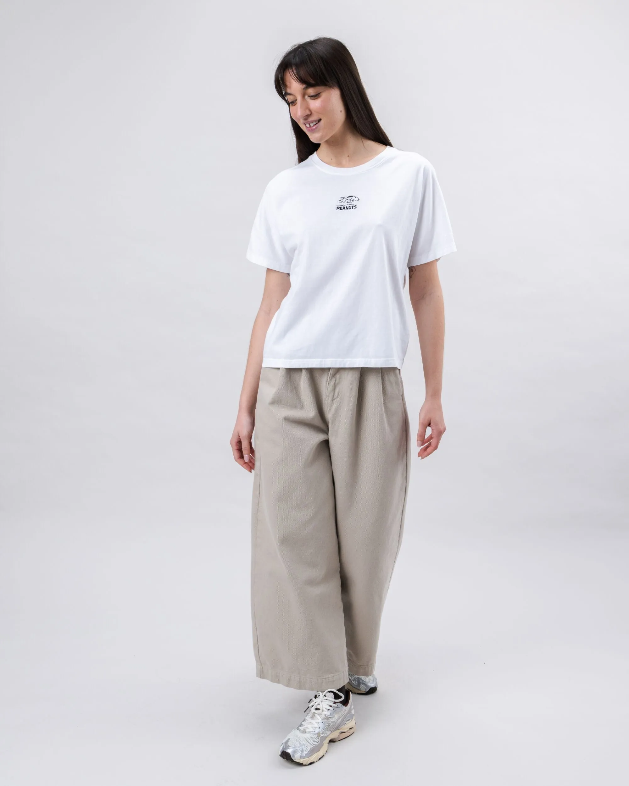 Peanuts Everybody's in a Hurry Oversize Tee White Elegant
