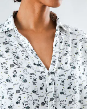 Peanuts Racquet Club Tennis Cropped Blouse Bohemian timeless