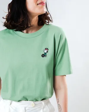 SlimFit Chill Wear Peanuts The Tennis Snoopy Oversize Tee Green