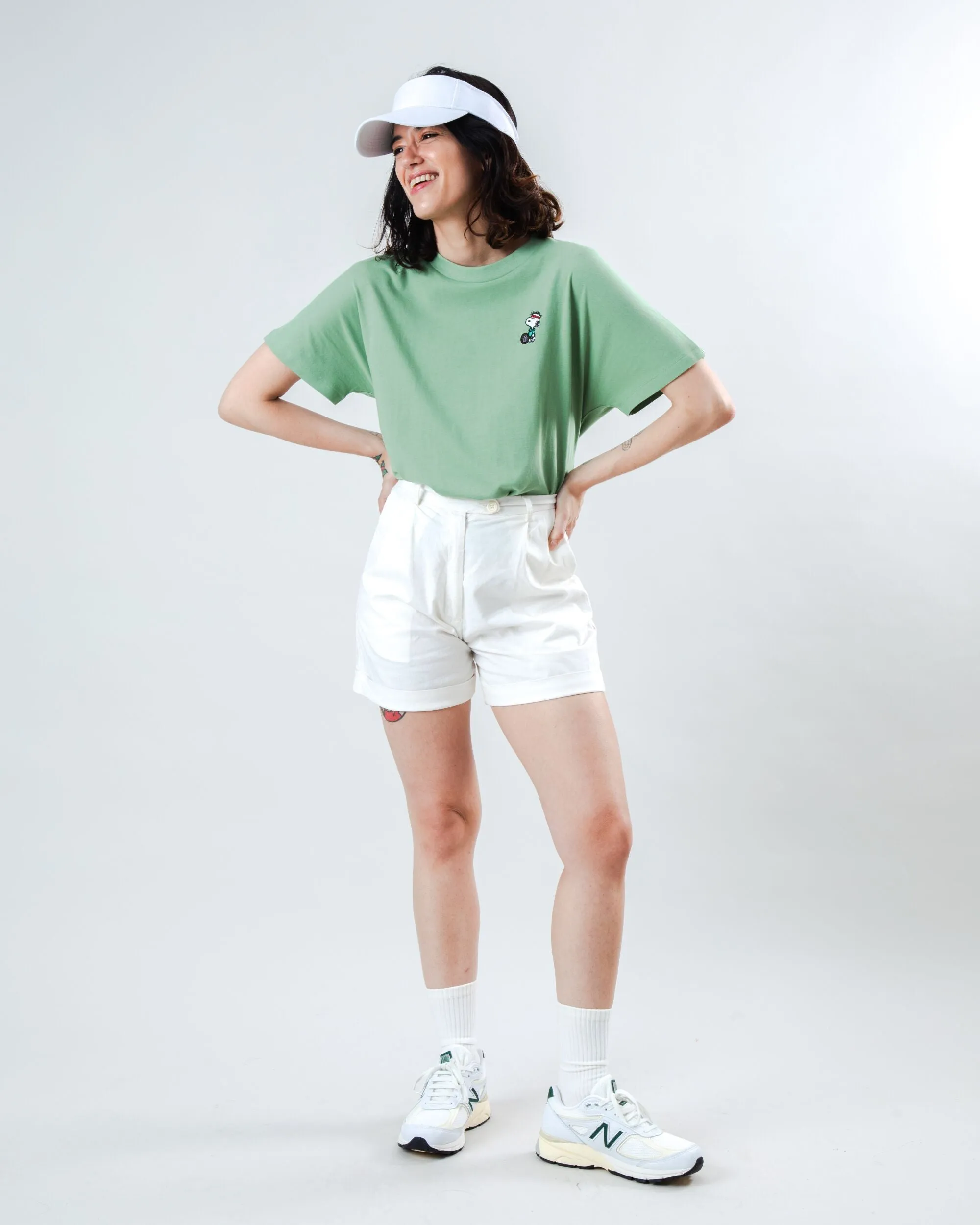 monochromatic Peanuts The Tennis Snoopy Oversize Tee Green