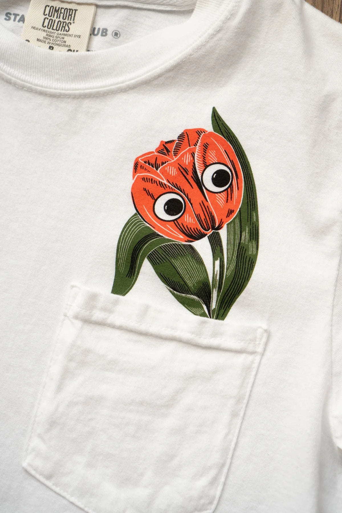 EcoConscious Processing Peeking Tulip Pocket Tee