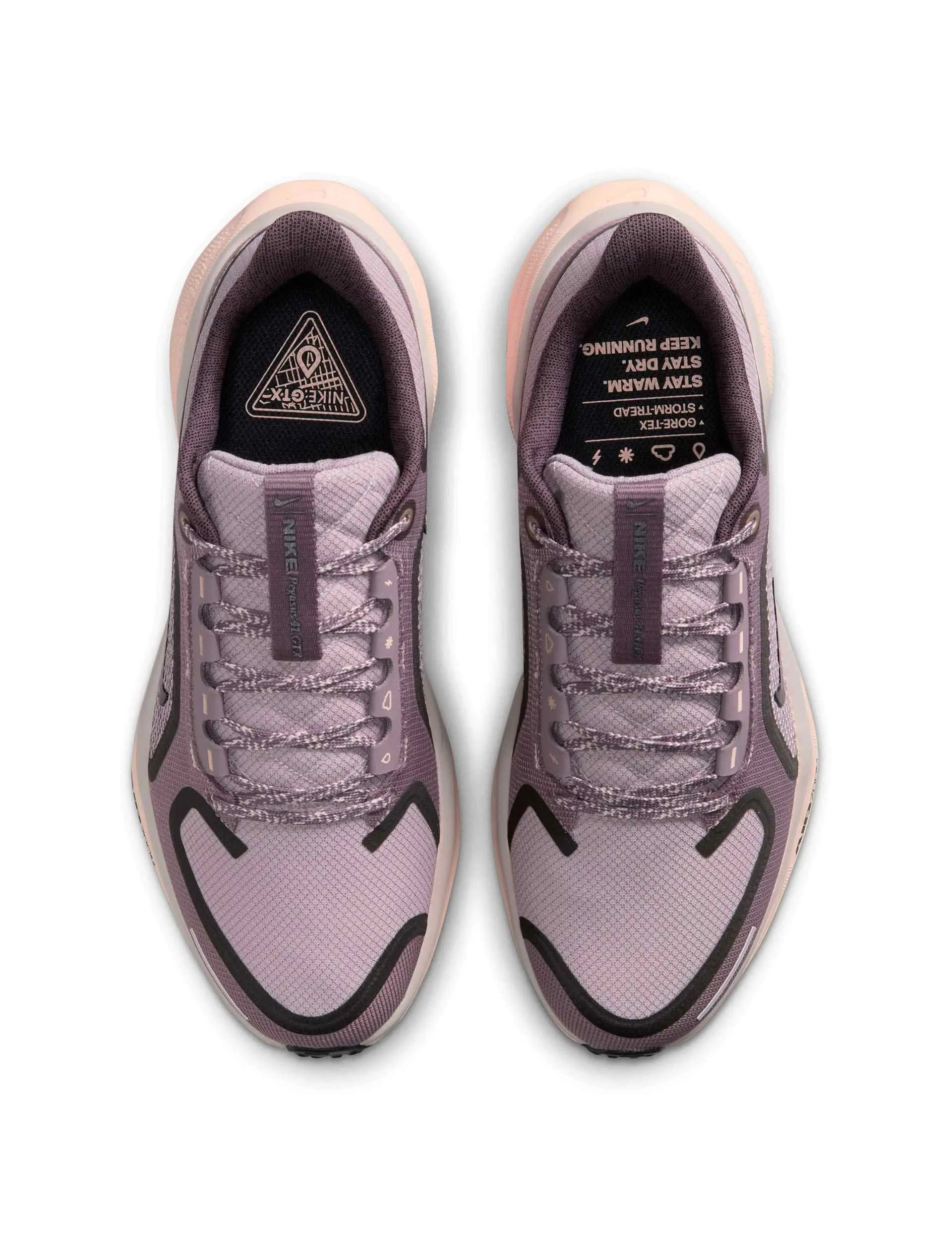 Lace Up Style Pegasus 41 Gore-Tex Shoes - Platinum Violet/Black/Crimson Tint