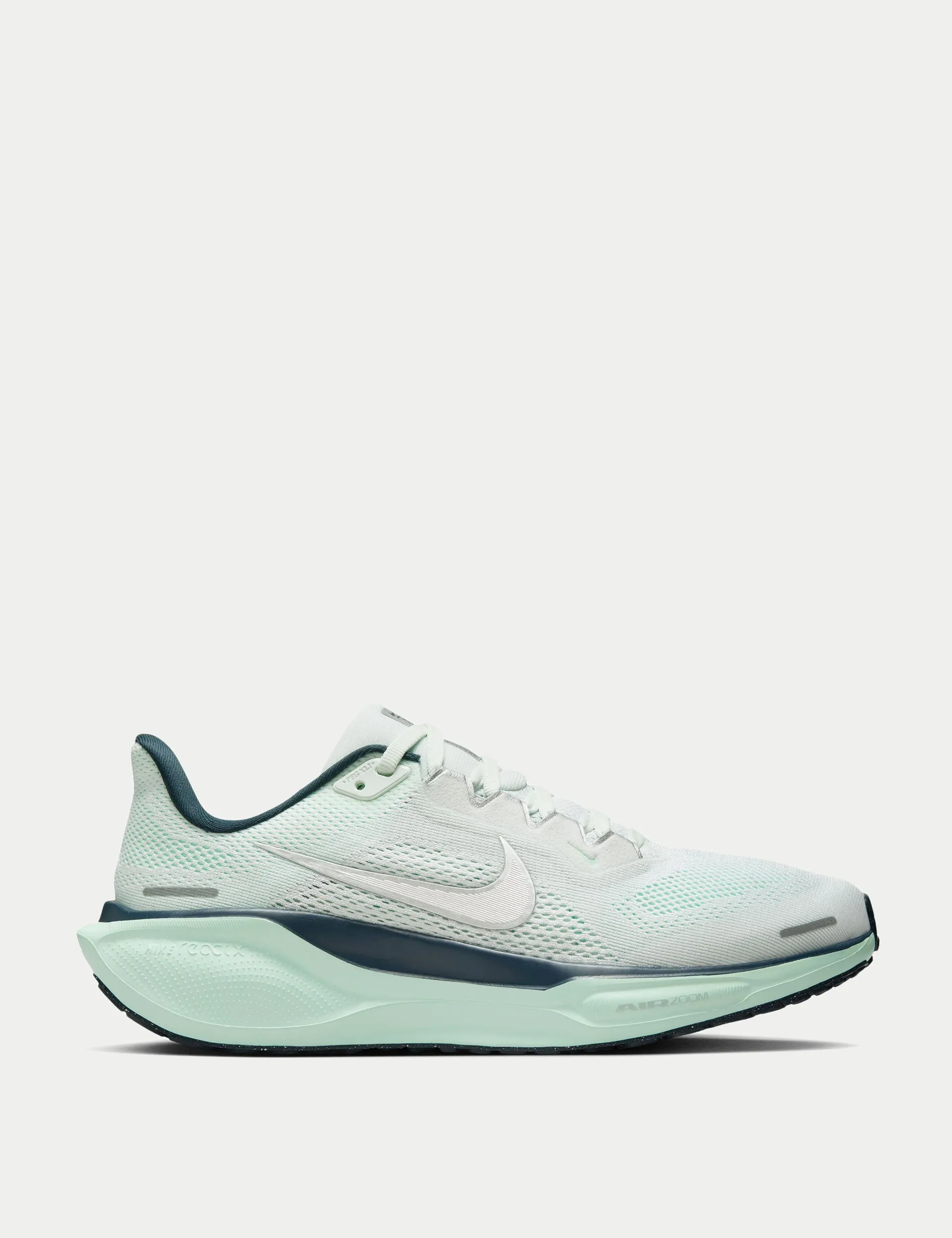 Pegasus 41 Shoes - Ghost Aqua/Metallic Silver/Mint Foam medial - support - balance shoes logo - strapped shoes