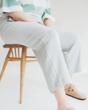 Kate Light Green Barrel Leg Trousers Moisture Management Non Restrictive