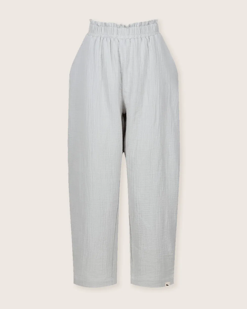 MachineWashable Kate Light Green Barrel Leg Trousers