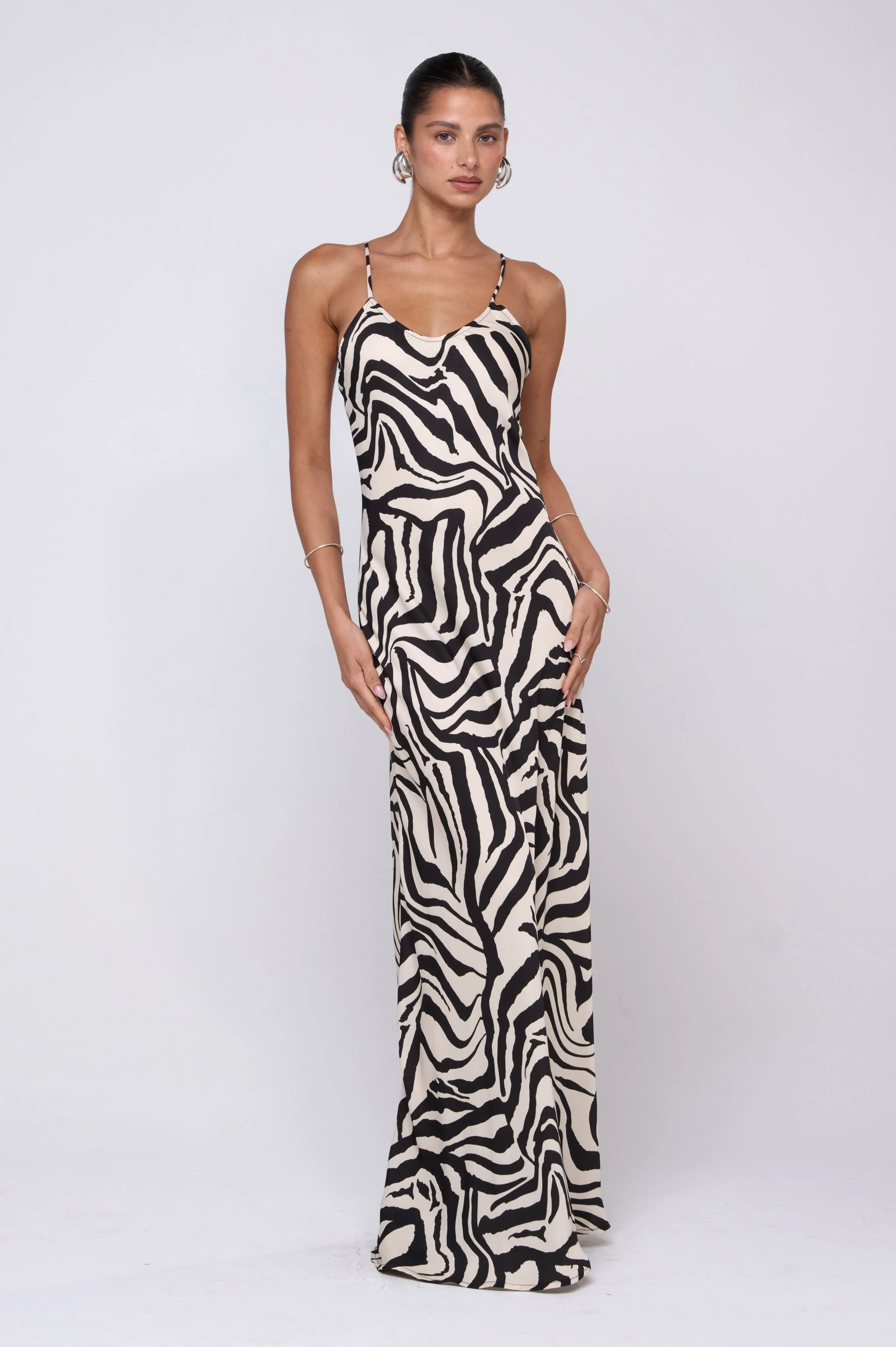 Sleeve Light Rose Maxi in Tigris