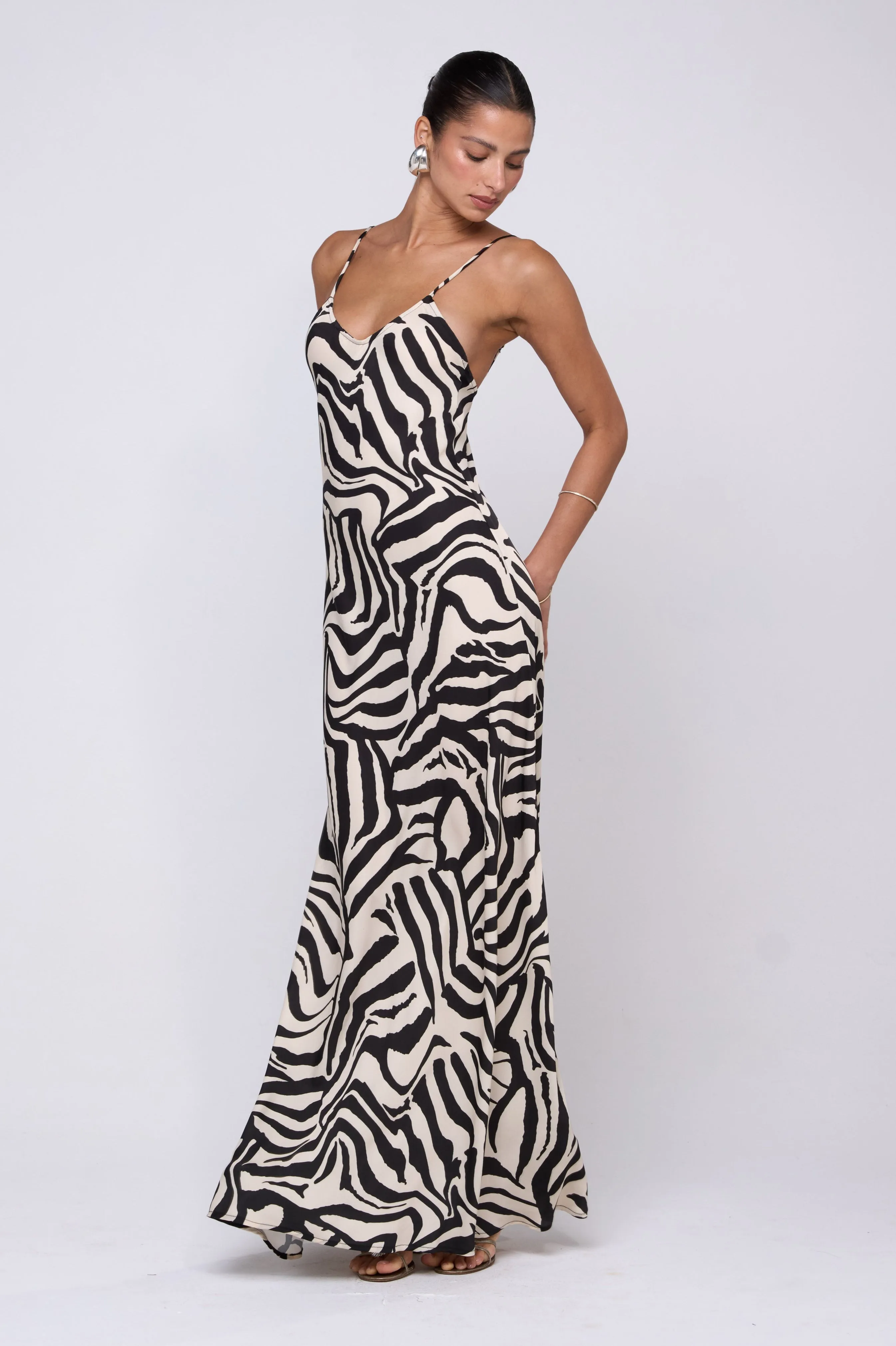 Modern Layering Effortless Elegance Rose Maxi in Tigris